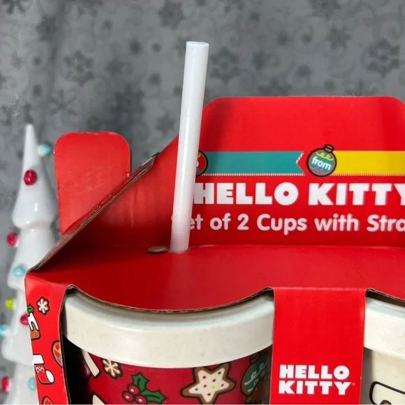 Christmas Sanrio Hello Kitty Double Sided Gingerbread House Bamboo Tumbler/Cups - Picture 5 of 12